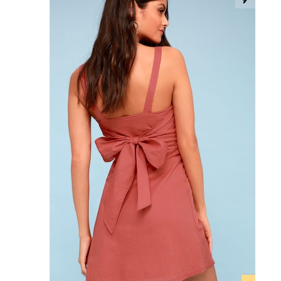 Lulus Louetta Rust Red Button-Down Mini Dress - Picture 3 of 3